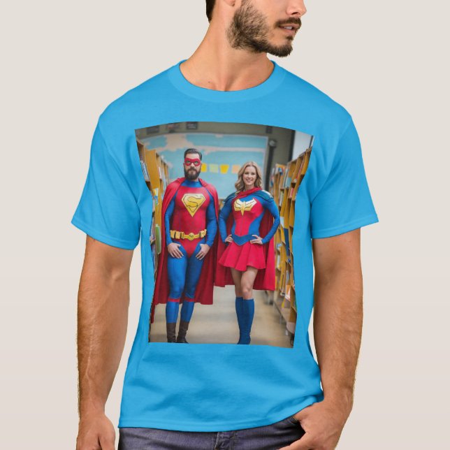 Camiseta Design do Super-Herói Educadores (Frente)
