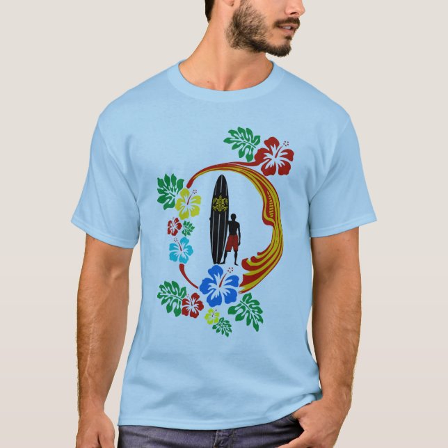 Camiseta design do surf de tahiti (Frente)