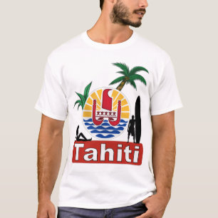 Camiseta design do surf de tahiti