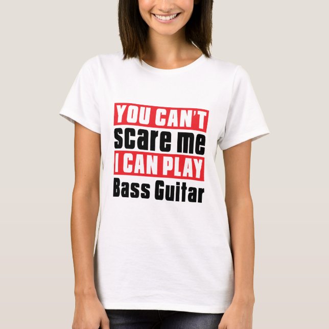 Camiseta Design do susto da guitarra baixa (Frente)