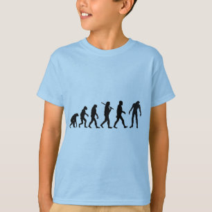 Camiseta Design do t-shirt da evolução do zombi