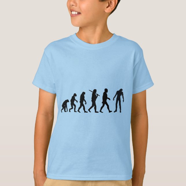 Camiseta Design do t-shirt da evolução do zombi (Frente)