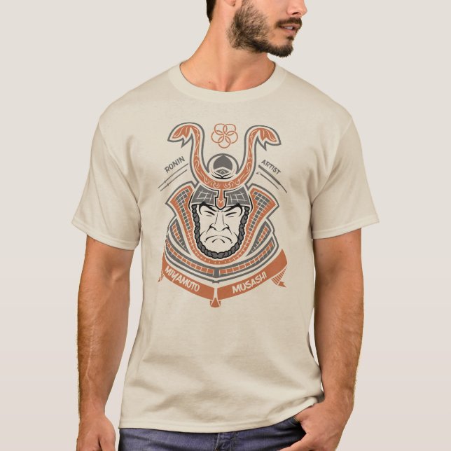 Camiseta Design do t-shirt de Miyamoto Musashi (Frente)