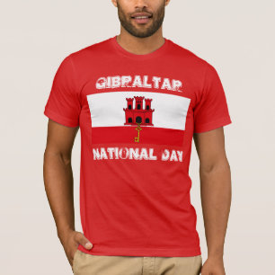 Camiseta Design do t-shirt do dia nacional de Gibraltar