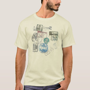 Camiseta design do t-shirt do viagem dos vistos do