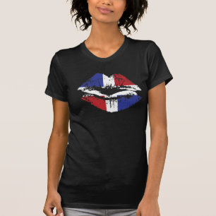 Camiseta Design do t-shirt dos lábios da República