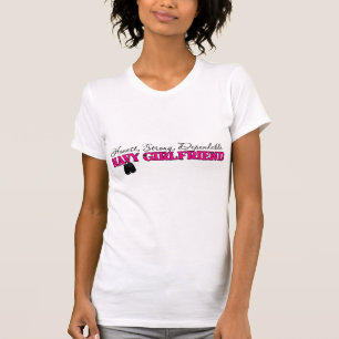 Camiseta Design do Tag de cão do namorada do marinho