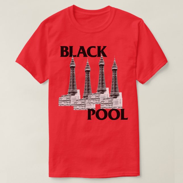 Camiseta Design do tributo de bandeira negra do Blackpool (Frente do Design)