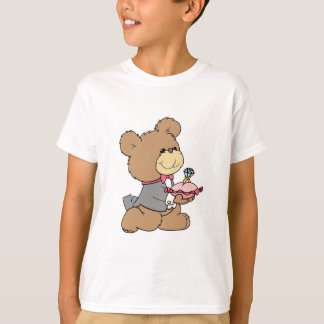 Camiseta design do urso de pelúcia do portador do anel