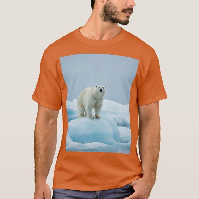 Camiseta Design do Urso Polar do Ártico Majestoso (Frente)
