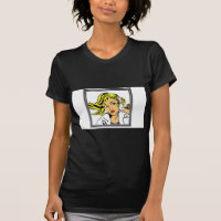 Design do vetor da menina do pop art