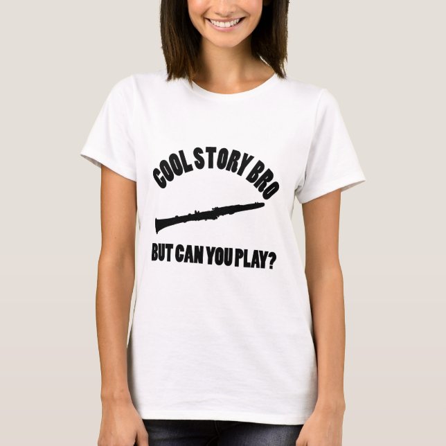 Camiseta Design do vetor do clarinete (Frente)