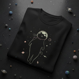 Camiseta Design do Viajante Cósmico do Gato – Astronauta Ga
