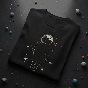 Camiseta Design do Viajante Cósmico do Gato – Astronauta Ga