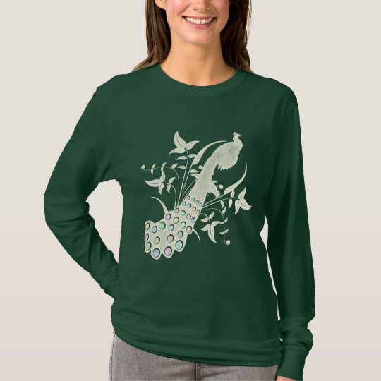 Camiseta Design do vintage do pavão