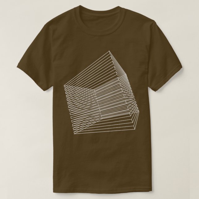 Camiseta design do Wreframes quadrado 3d (Frente do Design)