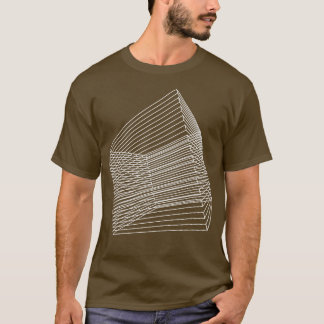 Camiseta design do Wreframes quadrado 3d
