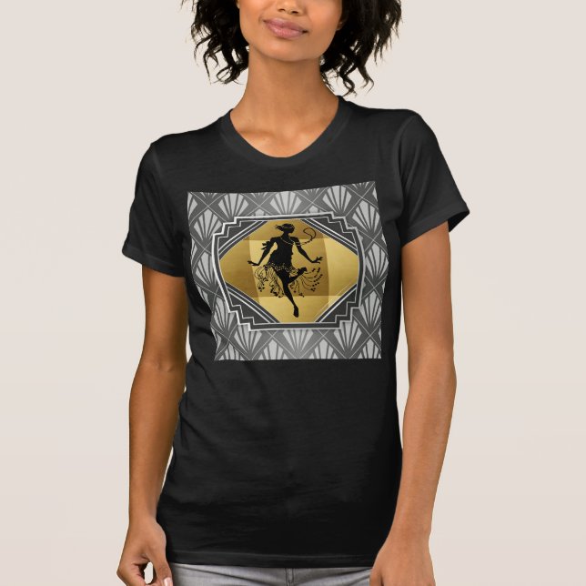Camiseta Design dos anos 20 de Gatsby do art deco (Frente)