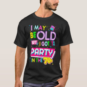 Camiseta Design dos Anos 70 para Mulheres Fantasia de Rave