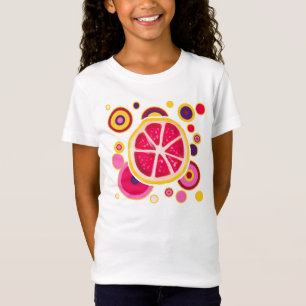 Camiseta Design dos círculos da fatia da toranja
