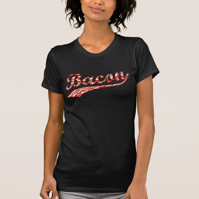 Camiseta Design dos esportes do bacon (Frente)