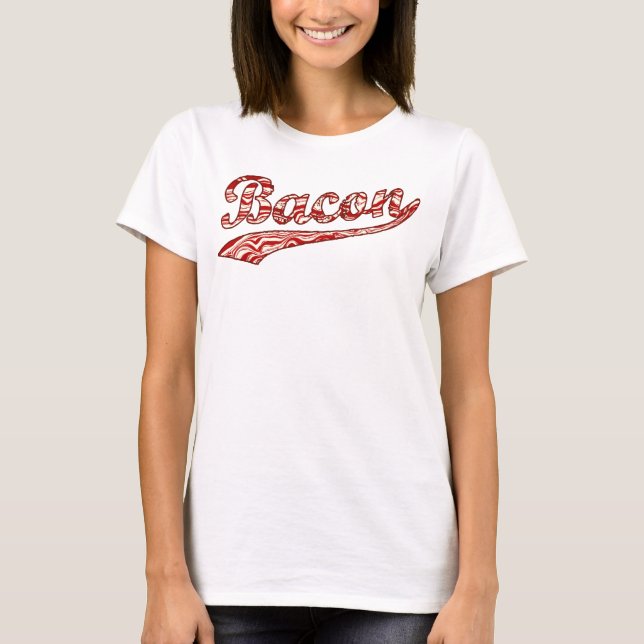 Camiseta Design dos esportes do bacon (Frente)