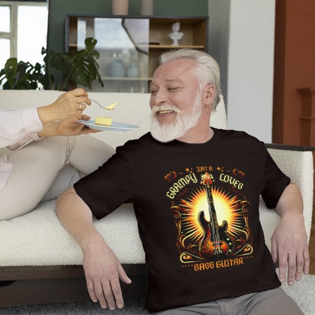 Camiseta Design dos Guitaristas Bass do Avô Vintage (Criador carregado)