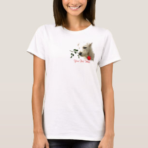Camiseta Design dos namorados da rosa vermelha de Westie