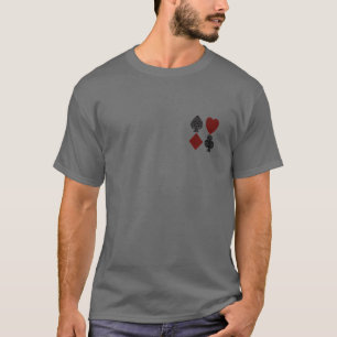 Camiseta Design dos ternos do crânio do açúcar do cartã