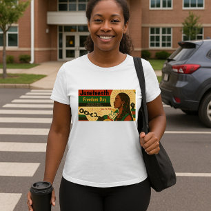 Camiseta Design Duplo Lado da Declaração da Liberdade