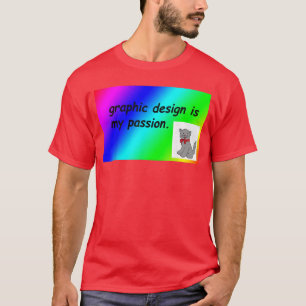 Camiseta design é minha paixão arco-íris comic sans vintage