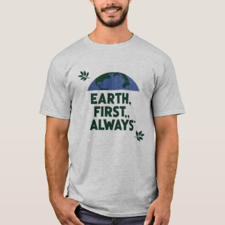 Camiseta Design ecológico "Terra Primeira, Sempre", que ama