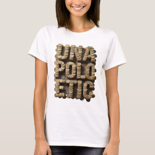 Camiseta Design Elegante Prata UNA POLÍTICA