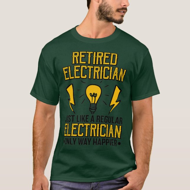 Camiseta Design Elétrico Aposentado Para O Engenheiro Dos T (Frente)