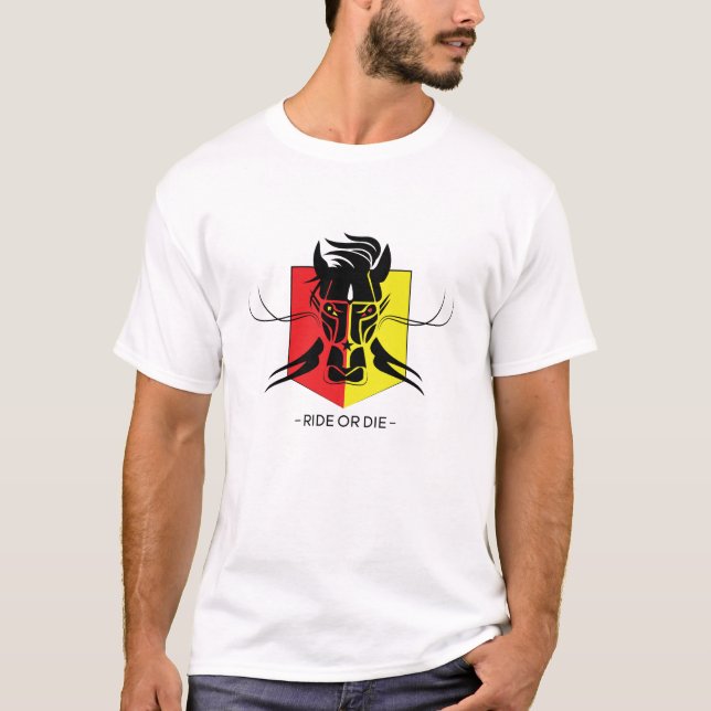 Camiseta Design em vermelho e amarelo (Frente)