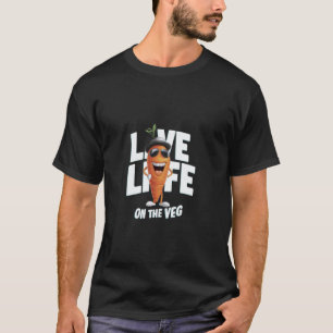 Camiseta Design engraçado à base de plantas, cenoura com Sl
