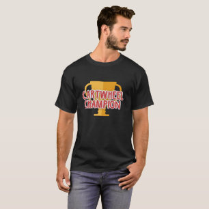 Camiseta Design engraçado da ginástica do campeão do