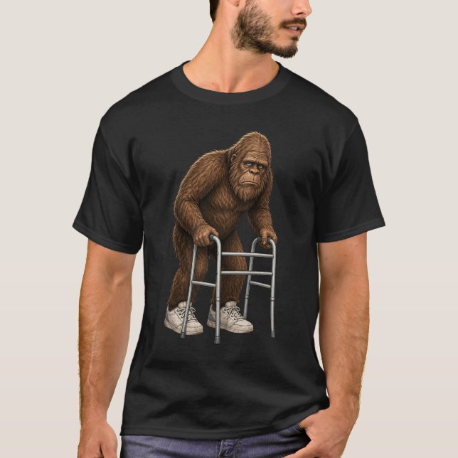 Camiseta Design engraçado de Bigfoot Sasquatch Walker envel (Frente)