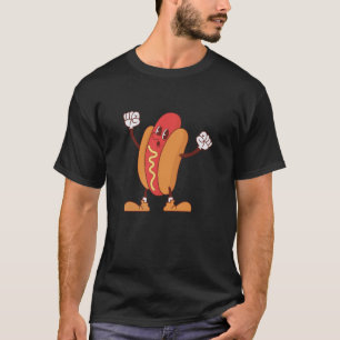 Camiseta Design Engraçado De Cachorro Quente Para Crianças