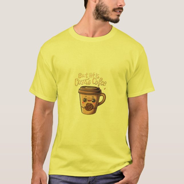 Camiseta Design Engraçado de Café (Frente)
