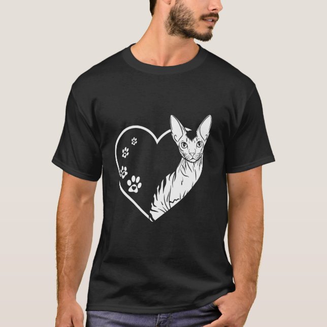 Camiseta Design engraçado de gato duende Devon Rex para ama (Frente)