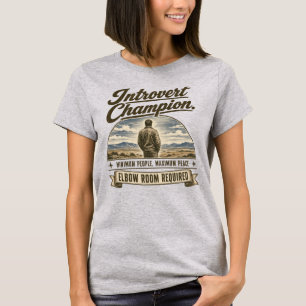 Camiseta Design engraçado de introvertido estilo retrô