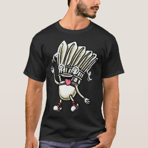 Camiseta Design engraçado de jogador de peteca de badminton