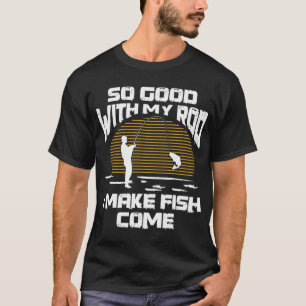 Camiseta Design Engraçado de Pesca para Homens