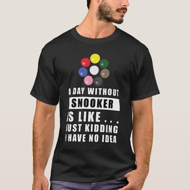 Camiseta Design Engraçado de Sinuca (Frente)