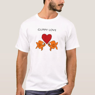 Camiseta Design engraçado do amor do Guppy