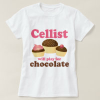 Design engraçado do chocolate do violoncelo