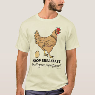 Camiseta Design engraçado do pequeno almoço dos tombadilh