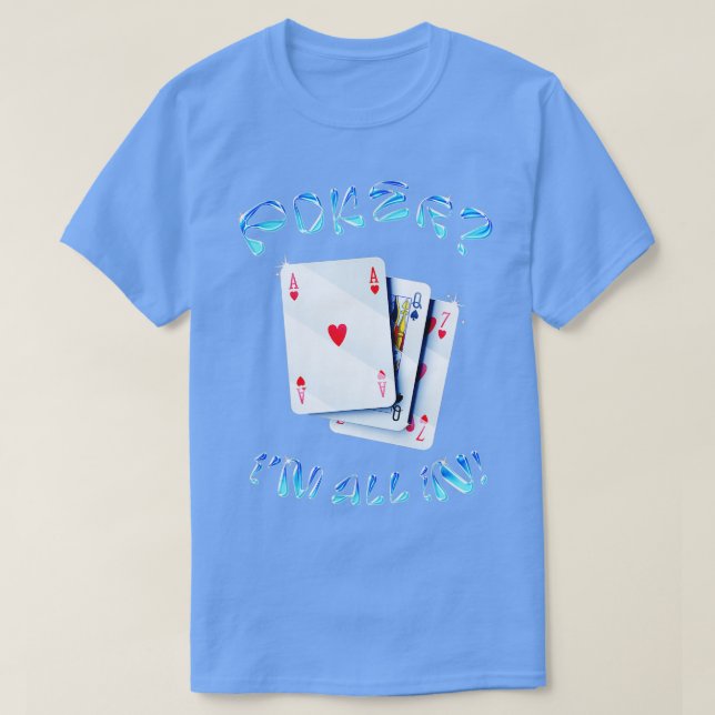 Camiseta Design Engraçado do Poker Player - 2 (Frente do Design)