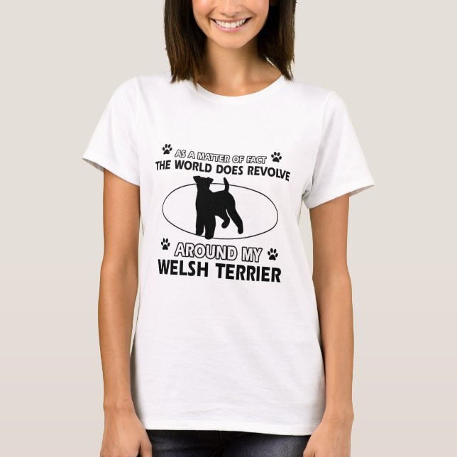 Camiseta Design engraçado do terrier de galês (Frente)
